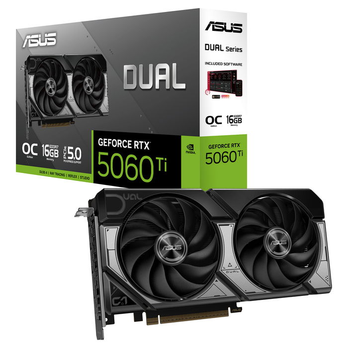 ASUS GeForce RTX 5060 Ti DUAL OC 16GB GDDR7 Tarjeta Gráfica para Gaming