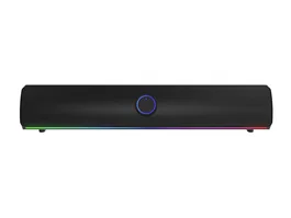 GENESIS Barra de Sonido Bluetooth Helium 312BT - 2.0 Canales, 10W, RGB, Color Negro - Conexión USB y Bluetooth 5.2 para PC/Escritorio