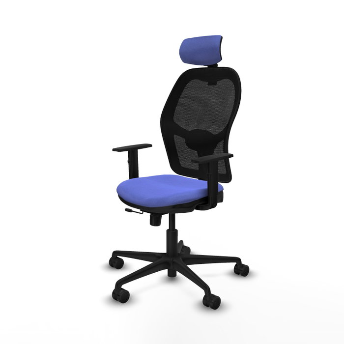 PIQUERAS Y CRESPO Silla de oficina Jorquera con mecanismo Sincro/Traslack Azul claro y Negro PIQUERAS Y CRESPO Silla de oficina Jorquera con mecanismo Sincro/Traslack Azul claro y Negro