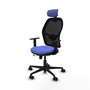 PIQUERAS Y CRESPO Silla de oficina Jorquera con mecanismo Sincro/Traslack Azul claro y Negro