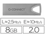 Q-connect Memoria USB Flash Premium 8 GB 2.0 Plateada