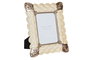 DKD Home Decor Marco de Fotos 13x18 Resina y Cristal Blanco y Cobrizo