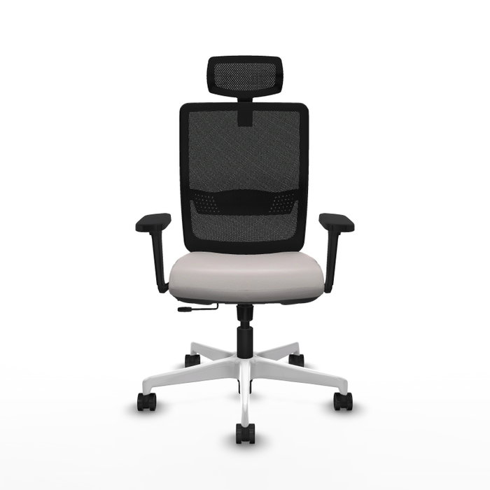 PIQUERAS Y CRESPO Silla de oficina Haches con mecanismo Sincro/Traslack, Blanco y Negro PIQUERAS Y CRESPO Silla de oficina Haches con mecanismo Sincro/Traslack, Blanco y Negro