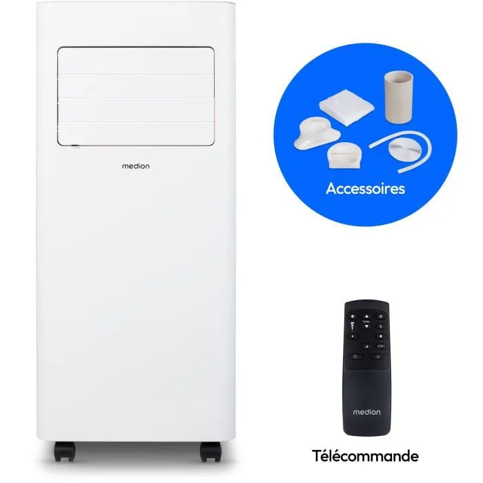 MEDION Aire acondicionado portátil E901 9000 Btu para habitaciones hasta 32 m2