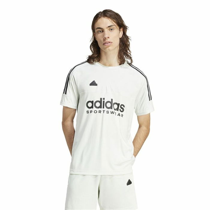 Camiseta de Manga Corta Hombre Adidas Tiro Q1 Blanco