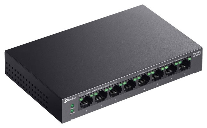 TP-Link LS108GP Switch Gigabit 8 Puertos PoE+ TP-Link LS108GP Switch Gigabit 8 Puertos PoE+