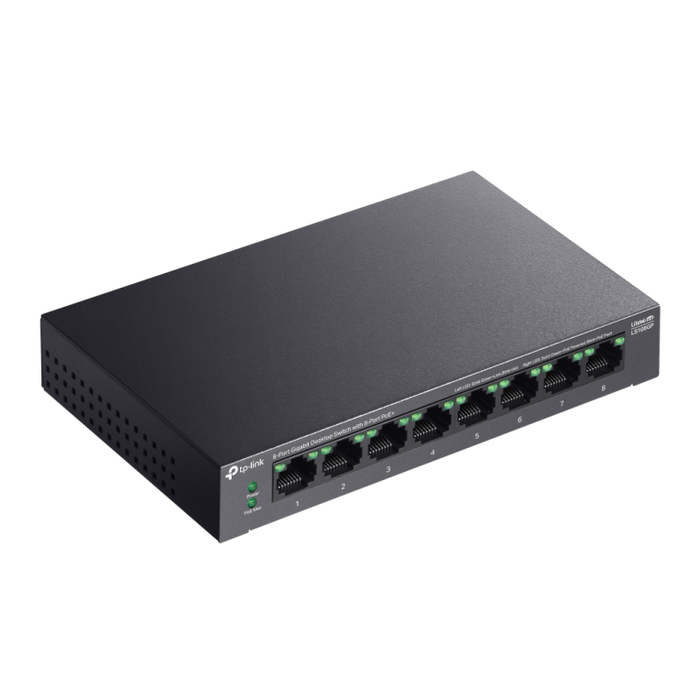 TP-Link LS108GP Switch Gigabit 8 Puertos PoE+ TP-Link LS108GP Switch Gigabit 8 Puertos PoE+