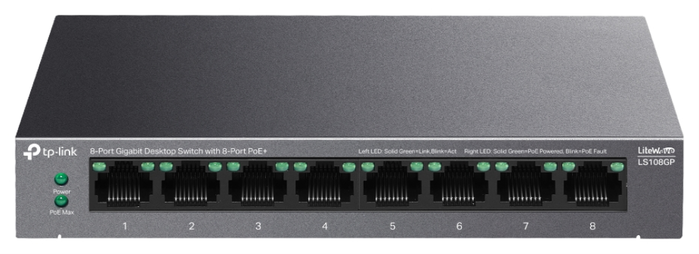 TP-Link LS108GP Switch Gigabit de 8 puertos con PoE+