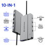 Conceptronic DONN34G Docking Station 10 en 1 USB-C Gris
