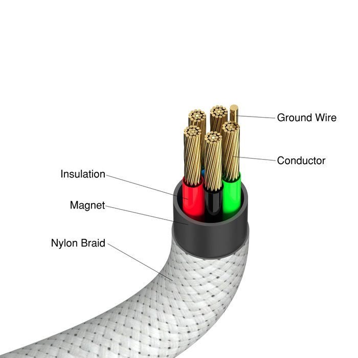Verbatim Cable Magnético USB-C a USB-C 100W 1,2m Gris Verbatim Cable Magnético USB-C a USB-C 100W 1,2m Gris