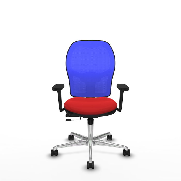 PIQUERAS Y CRESPO Silla de oficina Jorquera Sincro/Traslack Rojo y Azul