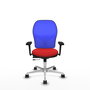 PIQUERAS Y CRESPO Silla de oficina Jorquera Sincro/Traslack Rojo y Azul