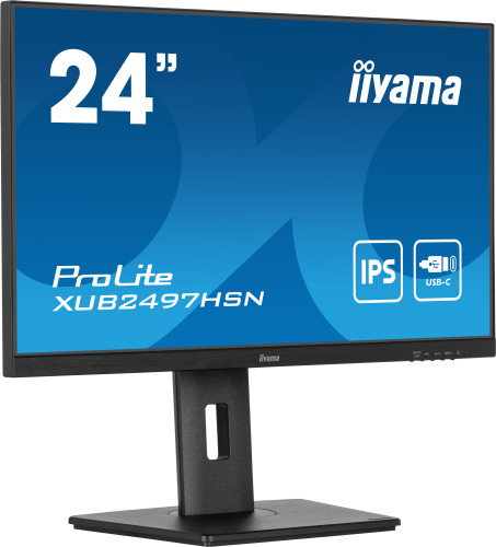 Iiyama Pantalla XUB2497HSN-B2 24" IPS Full HD USB-C Dock RJ45 Negro Iiyama Pantalla XUB2497HSN-B2 24" IPS Full HD USB-C Dock RJ45 Negro