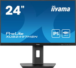 Iiyama Pantalla XUB2497HSN-B2 24" IPS Full HD USB-C Dock RJ45 Negro