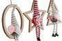 DKD Home Decor Decoración Colgante de Madera 16,5x4x30 Surtido de 3