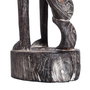 Figura Negro Madera Decoración 9 X 9 X 30 cm