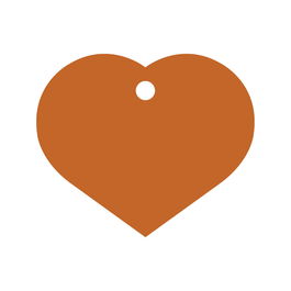 Placa identificativa para collar Imarc Heart Naranja