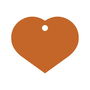 Placa identificativa para collar Imarc Heart Naranja