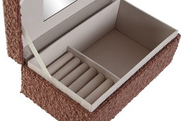 DKD Home Decor Joyero Glam Burdeos Poliester 22 x 12 x 9.5 cm (4 Unidades)