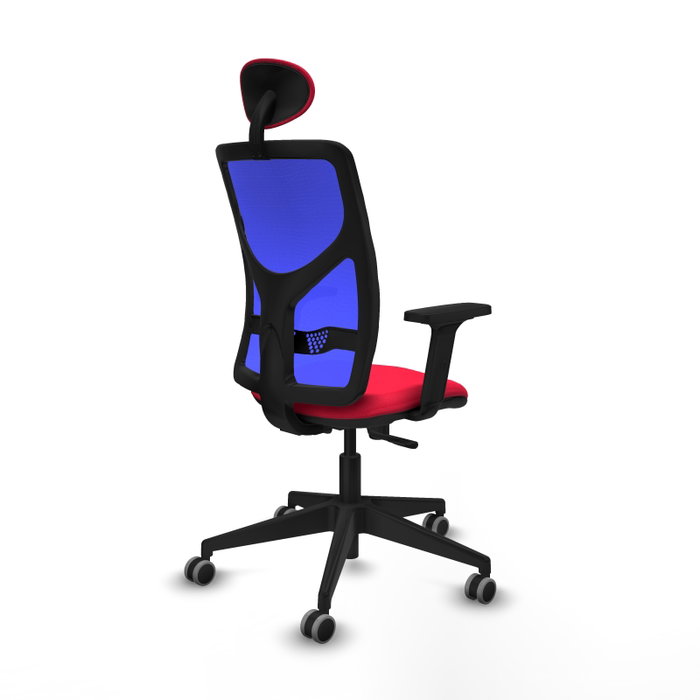 PIQUERAS Y CRESPO Silla de oficina Motilla con mecanismo Sincro, Rojo y Azul PIQUERAS Y CRESPO Silla de oficina Motilla con mecanismo Sincro, Rojo y Azul