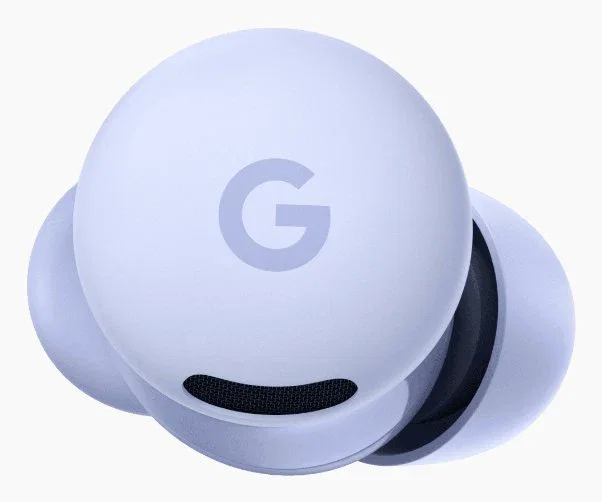 Google Pixel Buds 2a Iris - Auriculares Intrauditivos Inalámbricos Bluetooth 5.4 - Color Púrpura - Reducción de Ruido Activa (ANC) - Micrófono Integrado - Carga USB-C - IP54