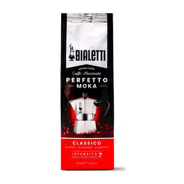 Bialetti Perfetto Moka Classico 250 g - Café molido, Tueste medio, Intensidad 7, 50% Arabica 50% Robust, Bolsa