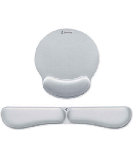 Subblim Pack Ergo MemoryFlex Alfombrilla y Reposamuñecas Plata SUBMP-04E021 Subblim Pack Ergo MemoryFlex Alfombrilla y Reposamuñecas Plata SUBMP-04E021
