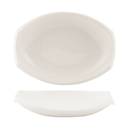 Summa Fuente Gondola de porcelana, 21.5 x 16 cm, color marfil