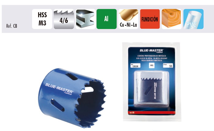 Blue Master Corona Perforadora Bimetal 40mm Blue Master Corona Perforadora Bimetal 40mm