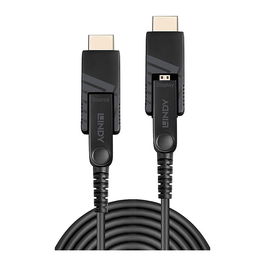 LINDY 38320 Cable de Fibra Óptica Híbrida Micro-HDMI a Micro-HDMI 18G Chapado en Oro 10m