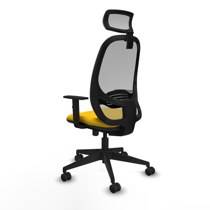 PIQUERAS Y CRESPO Silla de oficina Cilanco con mecanismo Sincro/Traslack Amarillo y Gris