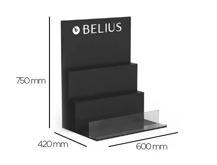 Belius Expositor Lote Bolígrafo 36 Piezas 3 Niveles MDF 600x420x750 mm