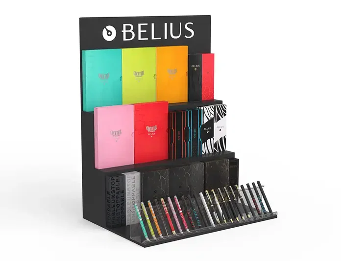 Belius Expositor Lote Bolígrafo 36 Piezas 3 Niveles MDF 600x420x750 mm