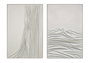 DKD Home Decor Cuadros Textiles Surtido de 2 Piezas Beige