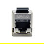 EQUIP Equip 125590 - 8 Piezas Conector Plano Keystone-Koppler Magnéticamente Protegida Cat6 2xRJ45 Hembra Color Plata