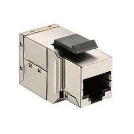 EQUIP Acoplador en línea Keystone blindado Cat6 2xRJ-45 Plata