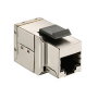 EQUIP Acoplador en línea Keystone blindado Cat6 2xRJ-45 Plata