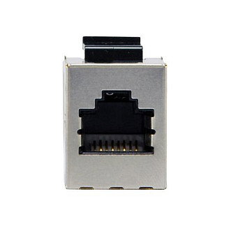 EQUIP Acoplador en línea Keystone blindado Cat6 2xRJ-45 Plata EQUIP Acoplador en línea Keystone blindado Cat6 2xRJ-45 Plata