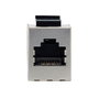 EQUIP Acoplador en línea Keystone blindado Cat6 2xRJ-45 Plata