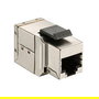 EQUIP Equip 125590 - 8 Piezas Conector Plano Keystone-Koppler Magnéticamente Protegida Cat6 2xRJ45 Hembra Color Plata