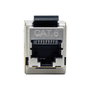 EQUIP Acoplador en línea Keystone blindado Cat6 2xRJ-45 Plata