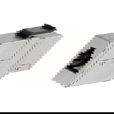 EQUIP Equip 125590 - 8 Piezas Conector Plano Keystone-Koppler Magnéticamente Protegida Cat6 2xRJ45 Hembra Color Plata