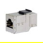 EQUIP Equip 125590 - 8 Piezas Conector Plano Keystone-Koppler Magnéticamente Protegida Cat6 2xRJ45 Hembra Color Plata