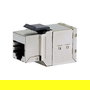 EQUIP Equip 125590 - 8 Piezas Conector Plano Keystone-Koppler Magnéticamente Protegida Cat6 2xRJ45 Hembra Color Plata