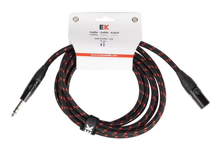Ek Cable Audio Jack Estéreo a XLR Macho de Tela Trenzada 3m Ek Cable Audio Jack Estéreo a XLR Macho de Tela Trenzada 3m