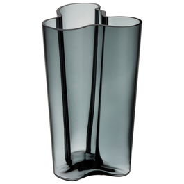Iittala Jarrón Alvar Aalto Dark Grey Cristal Soplado Altura 25,1 cm (2 Unidades)
