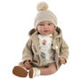 Guca Muñeco con Peso Unai 42 cm - Bebé Realista con Camiseta de Dinosaurios, Chaqueta y Pantalón de Pana para niños +6 años