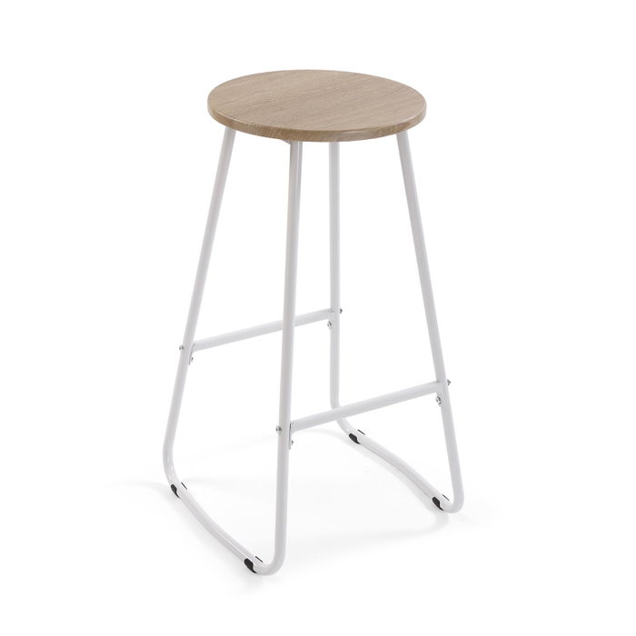 Conjunto de Mesa con 2 Sillas Versa Blanco PVC Metal Madera MDF 40 x 120 x 100 cm