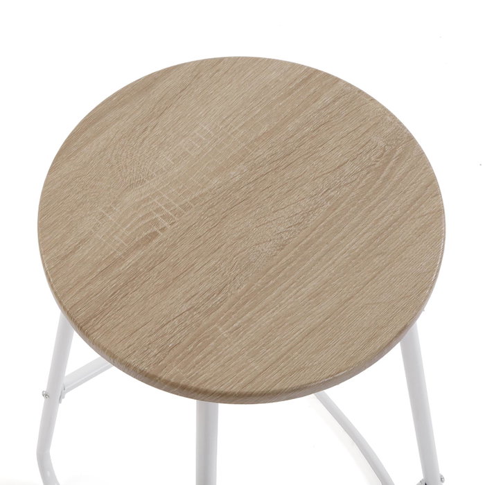 Conjunto de Mesa con 2 Sillas Versa Blanco PVC Metal Madera MDF 40 x 120 x 100 cm