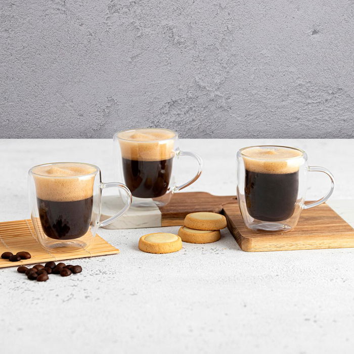 Taza Doble Pared Vidrio Serenia Quid 8 cL